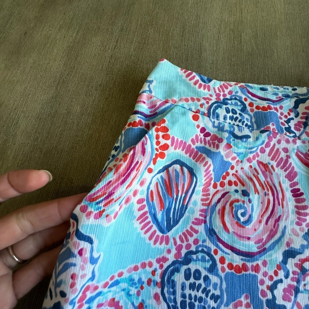 Lilly Pulitzer seashell marigold skort with pockets 10 EUC - Picture 3 of 9